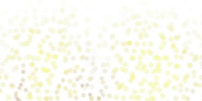 Light yellow vector abstract layout with leaves.