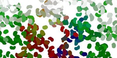 Light green vector texture with memphis shapes.