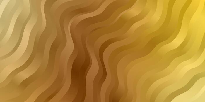 Light Orange vector pattern with curved lines.