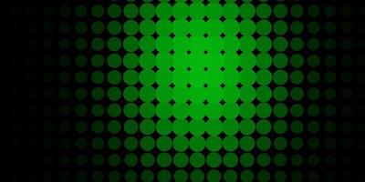 Dark Green vector template with circles.