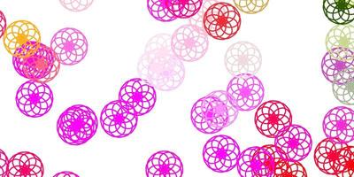 Light Pink, Green vector pattern with spheres.