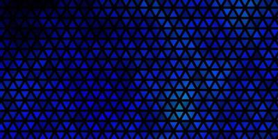 Dark BLUE vector template with crystals, triangles.