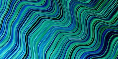 Light Blue, Green vector backdrop with curves.