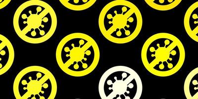 Dark Yellow vector template with flu signs.