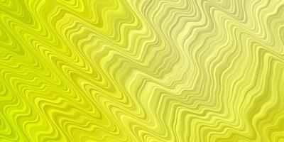 textura de vector verde claro, amarillo con líneas torcidas.