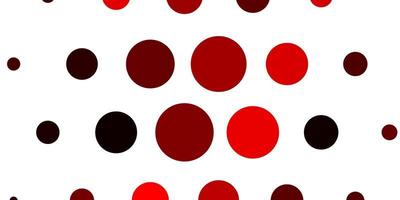 Light Red vector background with circles.