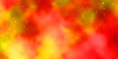 Light Red, Yellow vector texture with beautiful stars.