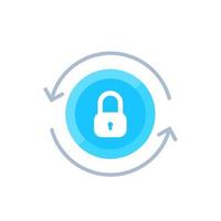 secure access, security vector icon on white