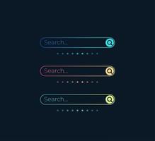 Search bars vector elements for ui, web and apps