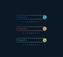 Search bars vector elements for ui, web and apps