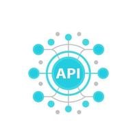 API, application programming interface vector illustration