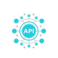 API, application programming interface vector illustration