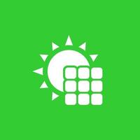 solar panel icon, vector pictogram