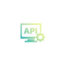 API icon, application programming interface, software development vector