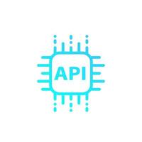 api, icono de moda de vector de interfaz de programación de aplicaciones