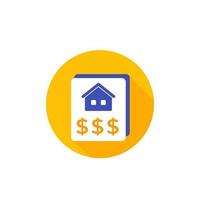 House for sale icon, real estate vector