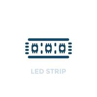 icono de vector de tira de led