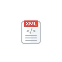 icono de vector de archivo xml