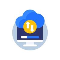 cloud storage for backup vector icon