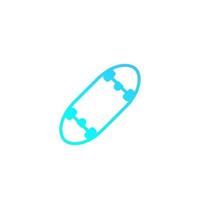 skateboard vector icon with trendy gradient