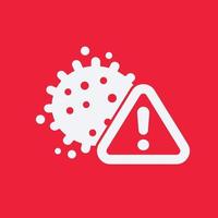 virus warning vector icon for web