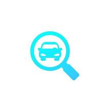 icono de búsqueda de coche para web y aplicaciones vector