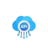 API, application programming interface, cloud software vector