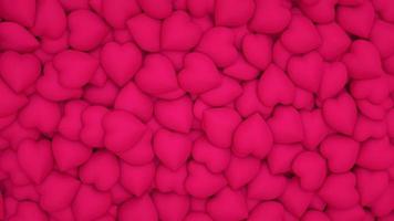 3D Pink Hearts Fallen Valentines Background Free Video loop