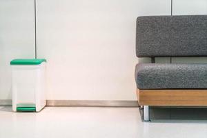 Empty sofa in living room interior background photo