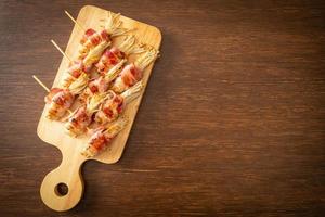 Bacon Wrapped Golden Needle Mushroom photo