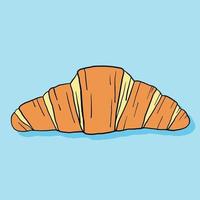 Doodle freehand sketch drawing of croissant bread. vector