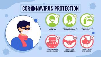 Corona virus infographics, Covid19 for banner, flyer, poster vector