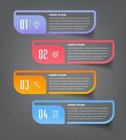 modern text box template, infographics banner vector