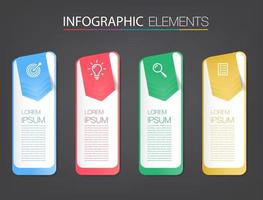 modern text box template, infographics banner vector