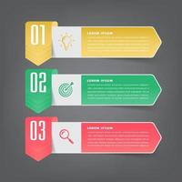 modern text box template, infographics banner vector