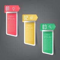 modern text box template, infographics banner vector