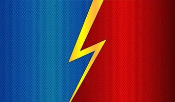 Red blue metal background with lightning vector