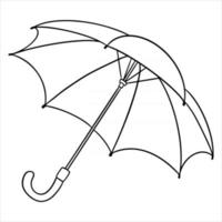 Rain protection. Open umbrella. For the wet season, autumn. vector