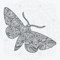 mandala de mariposa. elementos decorativos vintage. ilustración vectorial. vector