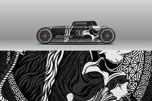 Car wrap company design vector. Graphic background designs for vehicle vector