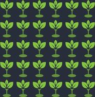 seamless green abstract  leaf pattern design vector