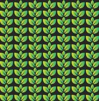 seamless green abstract  leaf pattern design vector