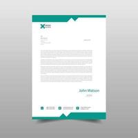 minimal letterhead template for your business vector