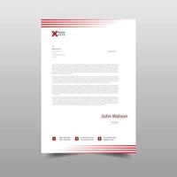 minimal letterhead template for your business vector