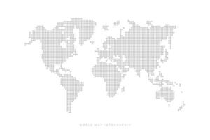 Simple Dotted Political World Map. vector