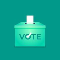 Ballot box vote. Election day concept. vector