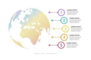 Cronología empresarial con plantilla de infografía de globo. vector