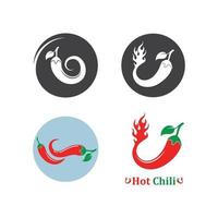 Chili logo icon vector illustration design