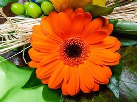 Bridal bouquet with different flowers photo