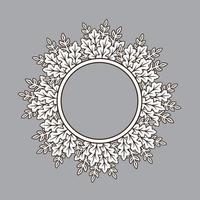 Floral frame decorative vector